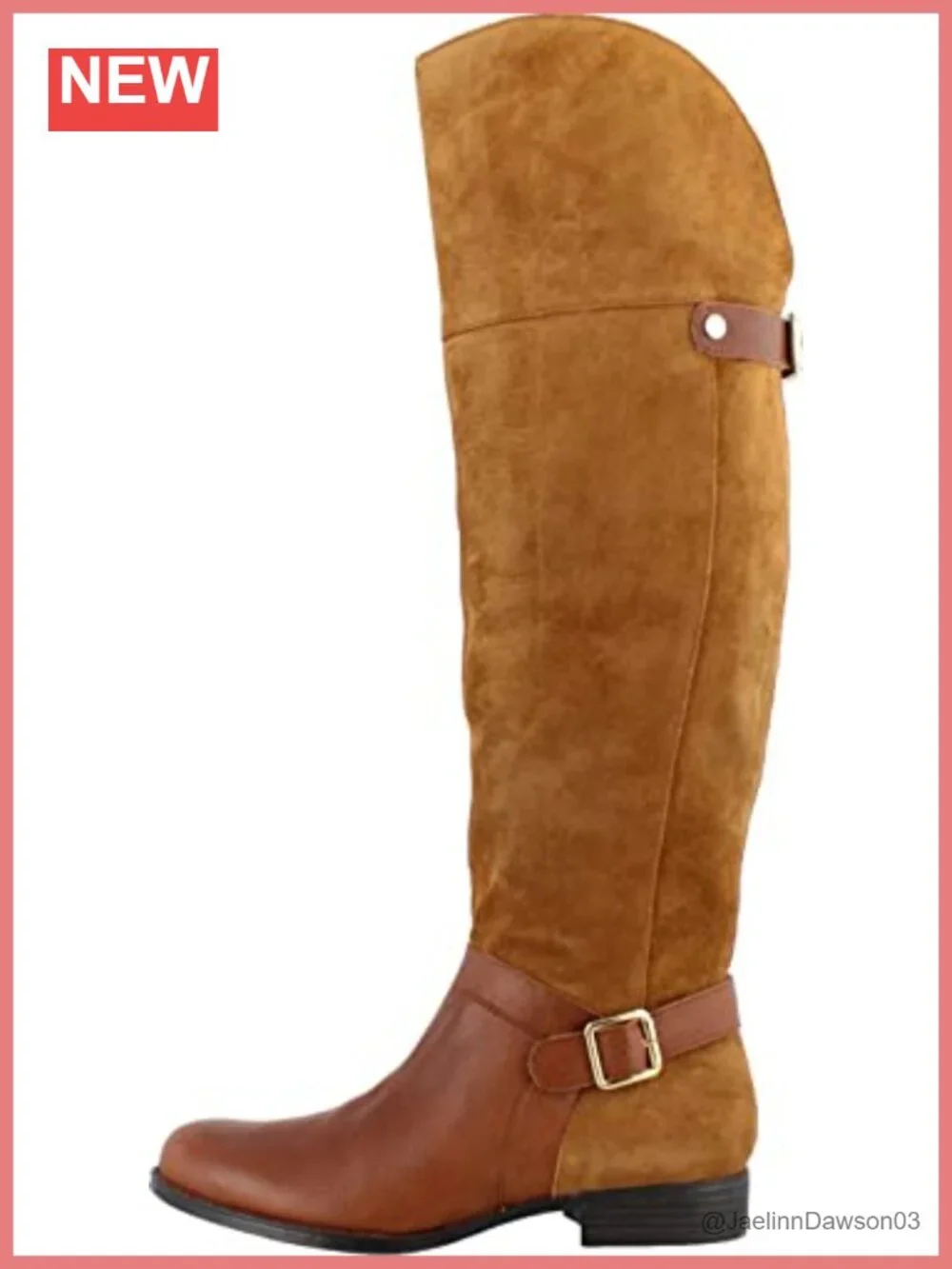 Over The Knee Riding Boots Leather Equestrian Block Heel